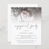Papier Budget QR Code Photo Engagement Invitation (Devant / Derrière)