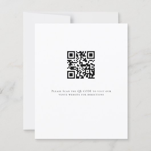 Papier Budget QR Code Photo Mariage de réception du soir (Dos)