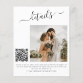 Papier Budget QR code photo mariage élégant enregistrer l (Dos)