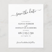 Papier Budget QR code photo mariage élégant enregistrer l (Devant)