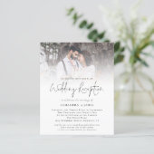 Papier Budget QR Code Photo Mariage Réception Invitation (Debout devant)