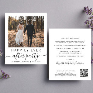Papier Budget QR Code Photo Mariage Réception Invitation