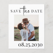 Papier Budget QR CODE photo moderne mariage enregistrer l (Devant)