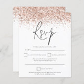 Papier Budget QR Code Rose Gold Parties scintillant Maria (Devant / Derrière)