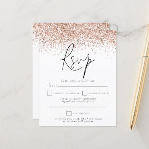 Papier Budget QR Code Rose Gold Parties scintillant Maria