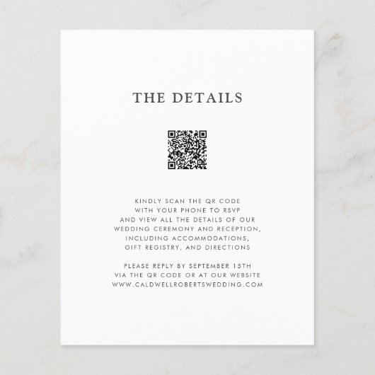 Papier Budget QR Code RSVP Eucalyptus Faire-part de maria (Dos)