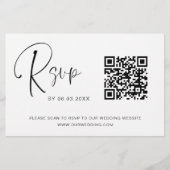Papier Budget QR Code RSVP Mariage (Devant)