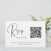 Papier Budget QR Code RSVP Mariage (Debout devant)