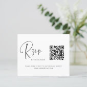 Papier Budget QR Code RSVP Mariage (Debout devant)