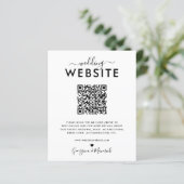 Papier Budget QR Code RSVP Mariage Détails du site web (Debout devant)