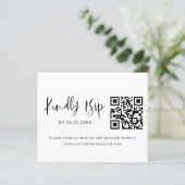 Papier Budget QR Code RSVP Mariage photo (Debout devant)