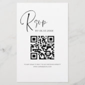 Papier Budget QR Code RSVP Mariage photo (Devant)