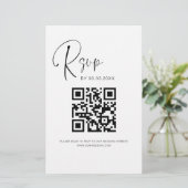 Papier Budget QR Code RSVP Mariage photo (Debout devant)