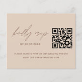Papier Budget QR Code RSVP Mariage photo (Devant)