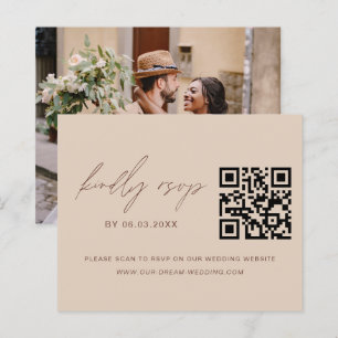 Papier Budget QR Code RSVP Mariage photo