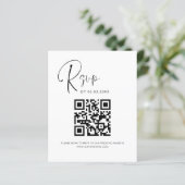 Papier Budget QR Code RSVP Mariage Photo Website (Debout devant)