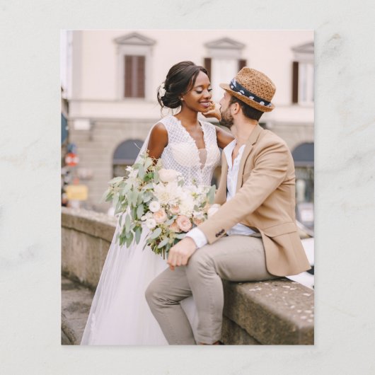 Papier Budget QR Code RSVP Mariage Photo Website (Dos)