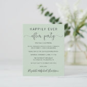 Papier Budget QR Code Sage Mariage Réception Invitation (Debout devant)