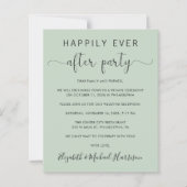 Papier Budget QR Code Sage Mariage Réception Invitation (Devant)