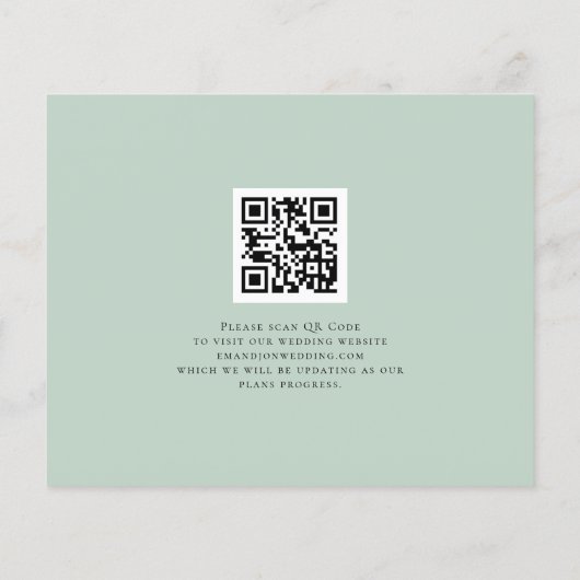 Papier Budget QR Code Script Eucalyptus Enregistrer La Da (Dos)