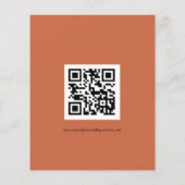 Papier Budget QR Code Script Wedding Terracotta  RSVP (Dos)