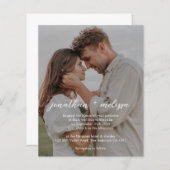 Papier BUDGET QR Code Tout en un élégant Mariage élégant (Devant / Derrière)