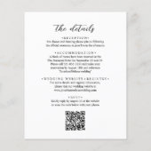 Papier BUDGET QR Code Tout en un élégant Mariage élégant (Dos)