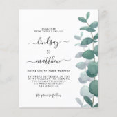 Papier Budget QR Code Tout en un Faire-part de mariage (Devant)