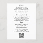 Papier Budget QR Code Tout en un Faire-part de mariage (Dos)
