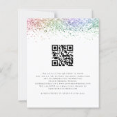 Papier Budget QR Rainbow Parties scintillant Soirée de ma (Dos)