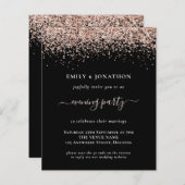 Papier Budget QR Rose Gold Parties scintillant Black Soir (Devant / Derrière)