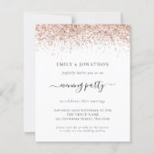Papier Budget QR Rose Gold Parties scintillant Soirée de (Devant)