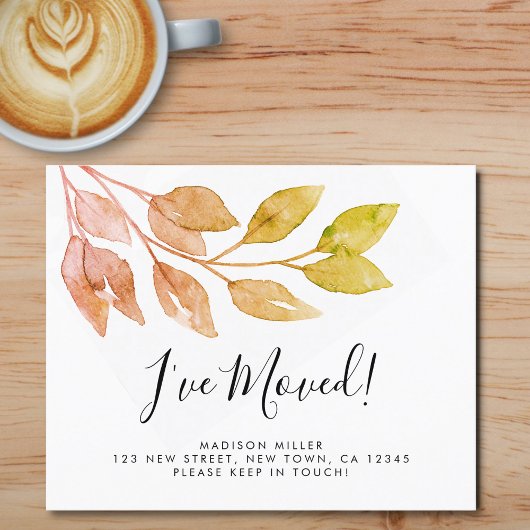 Papier Budget que j'ai déménagé Faire-part d'automne