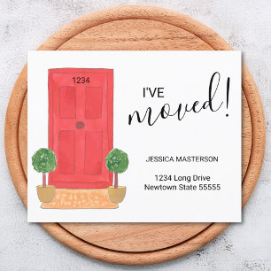 Papier Budget que j'ai déplacé porte rouge Faire-part de