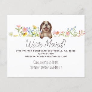 Papier Budget que nous avons bougé ! Beagle Puppy Floral 