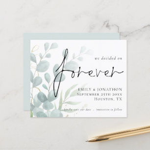Papier Budget que nous avons décidé sur Forever Eucalyptu