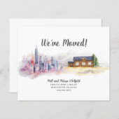 Papier Budget que nous avons déplacé le Faire-part de dép (Devant / Derrière)