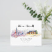 Papier Budget que nous avons déplacé le Faire-part de dép (Debout devant)