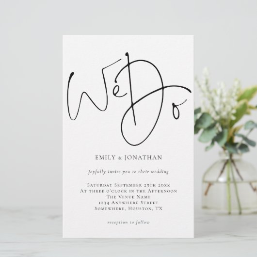 Papier Budget que nous faisons Script simple Faire-part d (Debout devant)