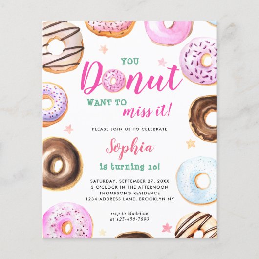 Papier BUDGET que vous ne voulez pas lui manquer Annivers (Devant)