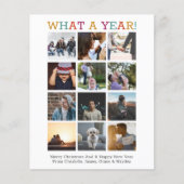 Papier BUDGET Quelle année photo Noël année en revue (Devant)