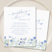 Papier Budget Quelque Chose Blue Bridal Shower Invitation