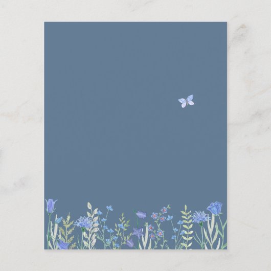 Papier Budget Quelque Chose Blue Bridal Shower Invitation (Dos)