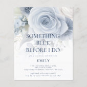 Papier Budget Quelque chose Blue Floral Fête des mariées  (Devant)