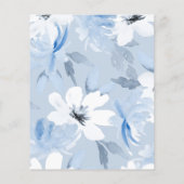 Papier Budget Quelque chose de bleu Fête des mariées flor (Dos)