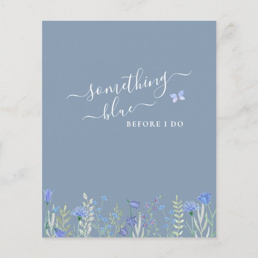 Papier Budget Quelque chose Fête des mariées bleue Invita (Dos)