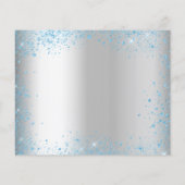 Papier Budget Quinceanera argent bleu enregistrer la date (Dos)