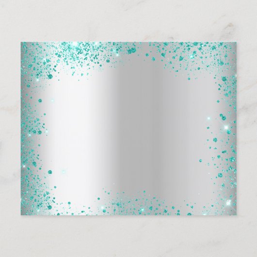 Papier Budget Quinceanera argent turquoise enregistrer la (Dos)