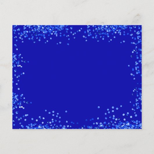 Papier Budget Quinceanera bleu royal enregistrer la date (Dos)