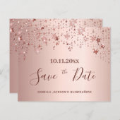 Papier Budget Quinceanera blush or rose Enregistrer la da (Devant / Derrière)